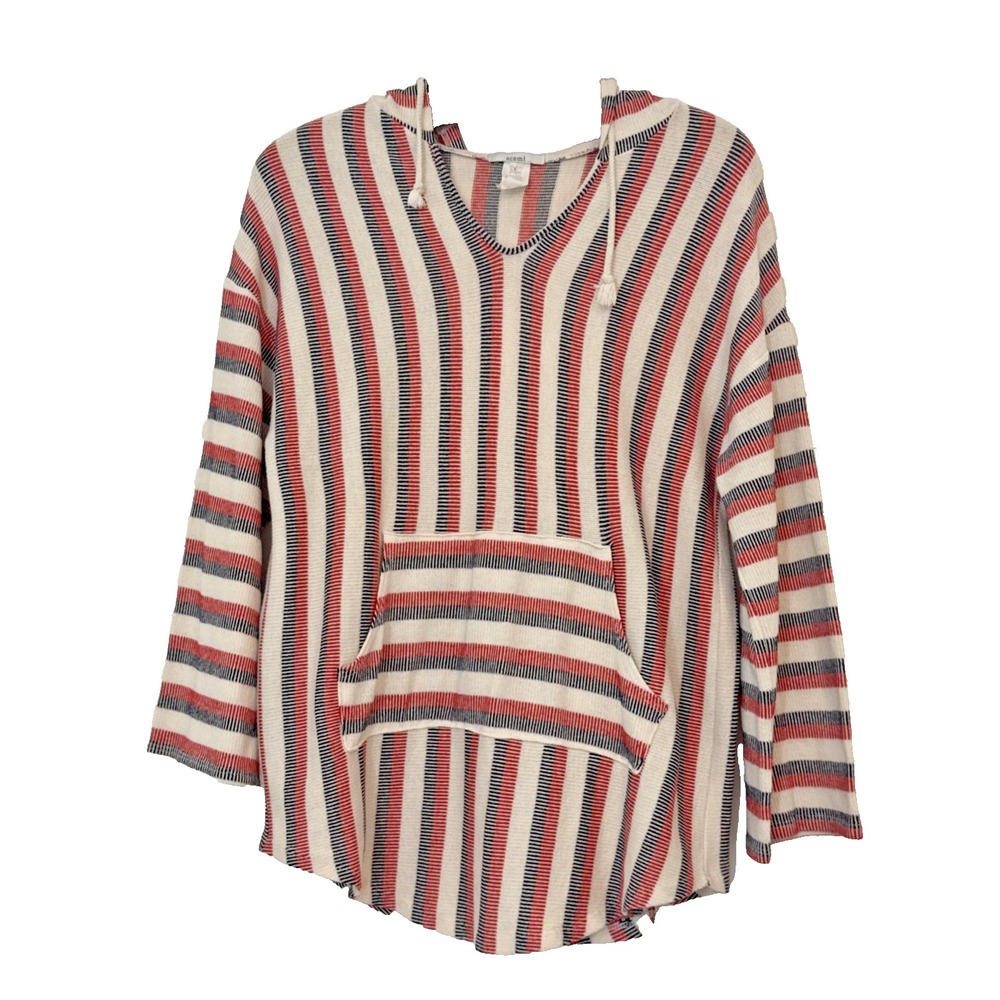 Beach Hoodie USA Patriotic Lightweight Coastal Casual Vacation Wear Coverup‎